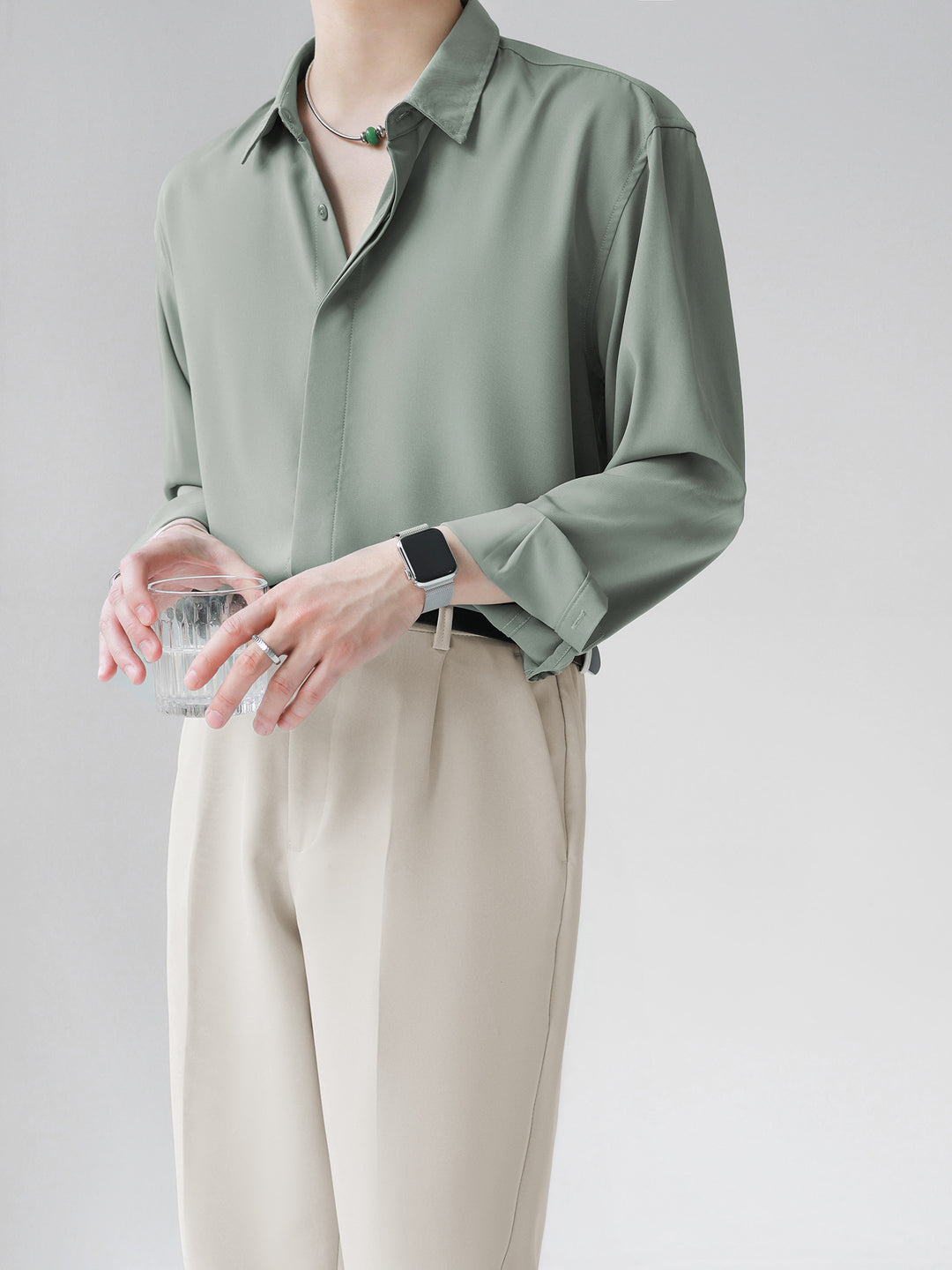 [HOHO] Simple Design Shirt J0133