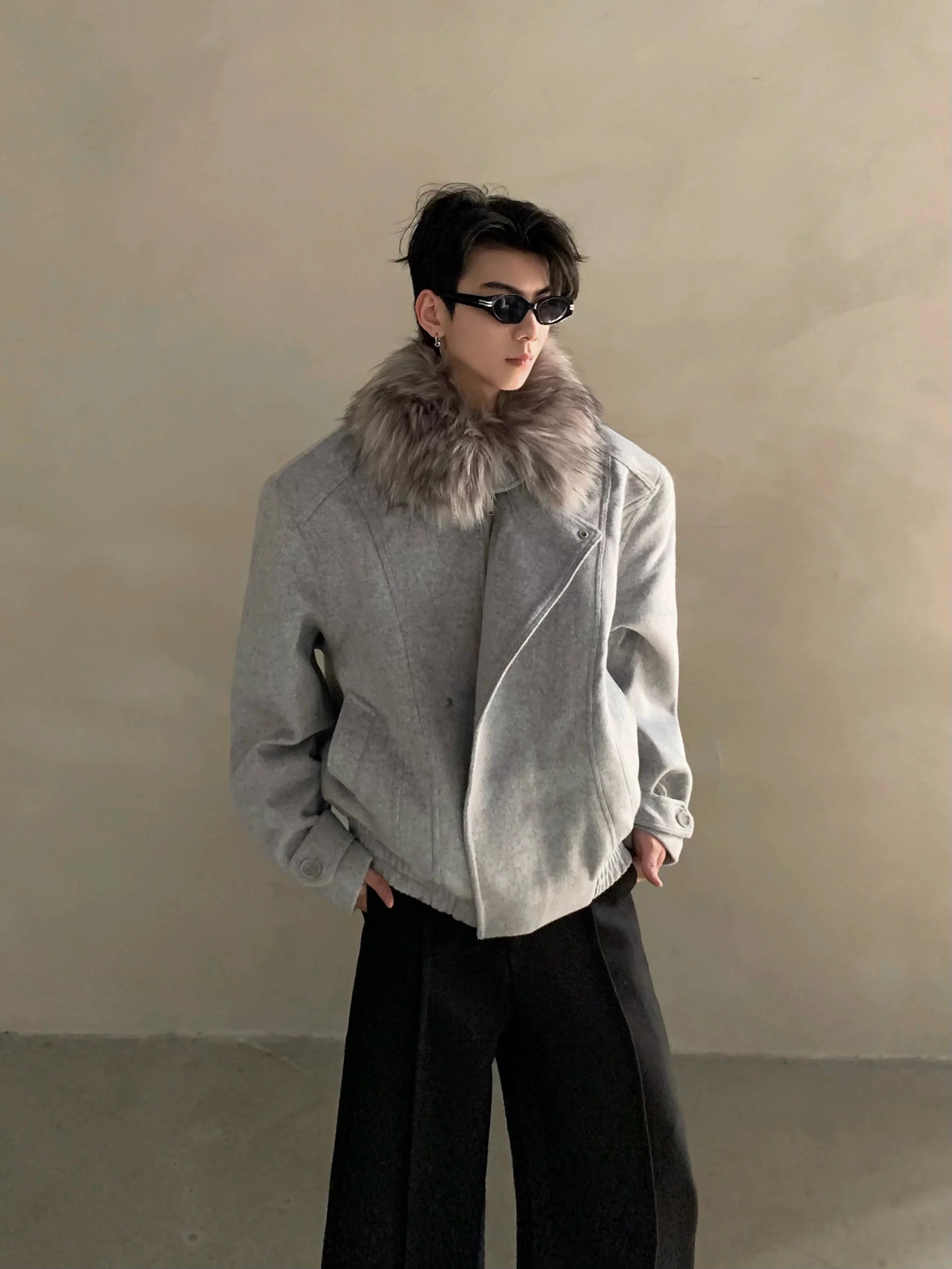 Winter American retro sweater cotton-padded coat men's thickened warm hooded jacket high-end cotton clothes tide T0190