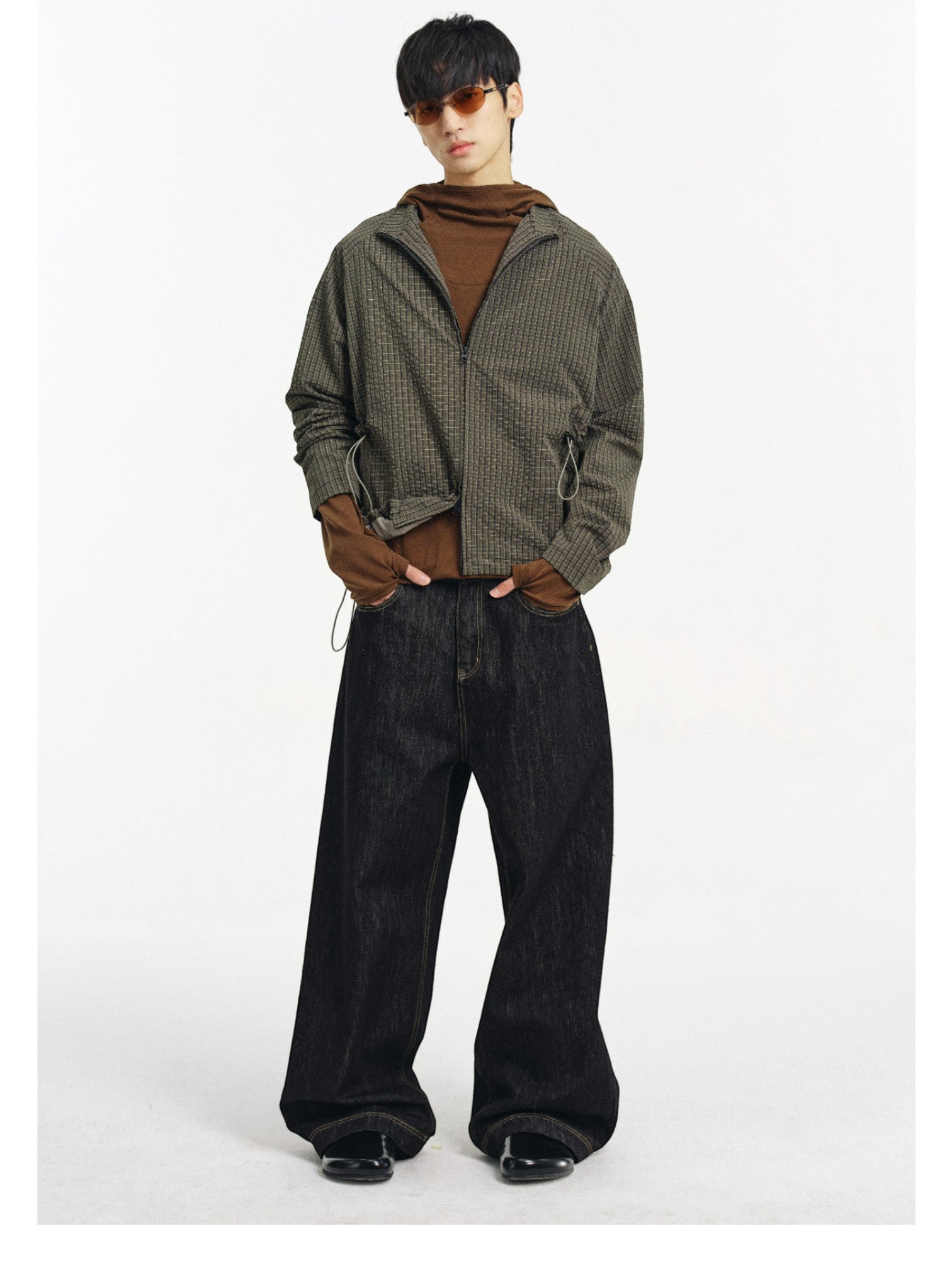 [DIMC] MESH TEXTURE HOODED JACKET T0174