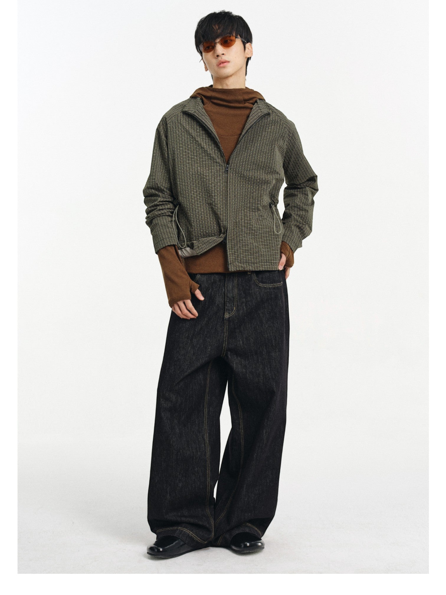 [DIMC] MESH TEXTURE HOODED JACKET T0174