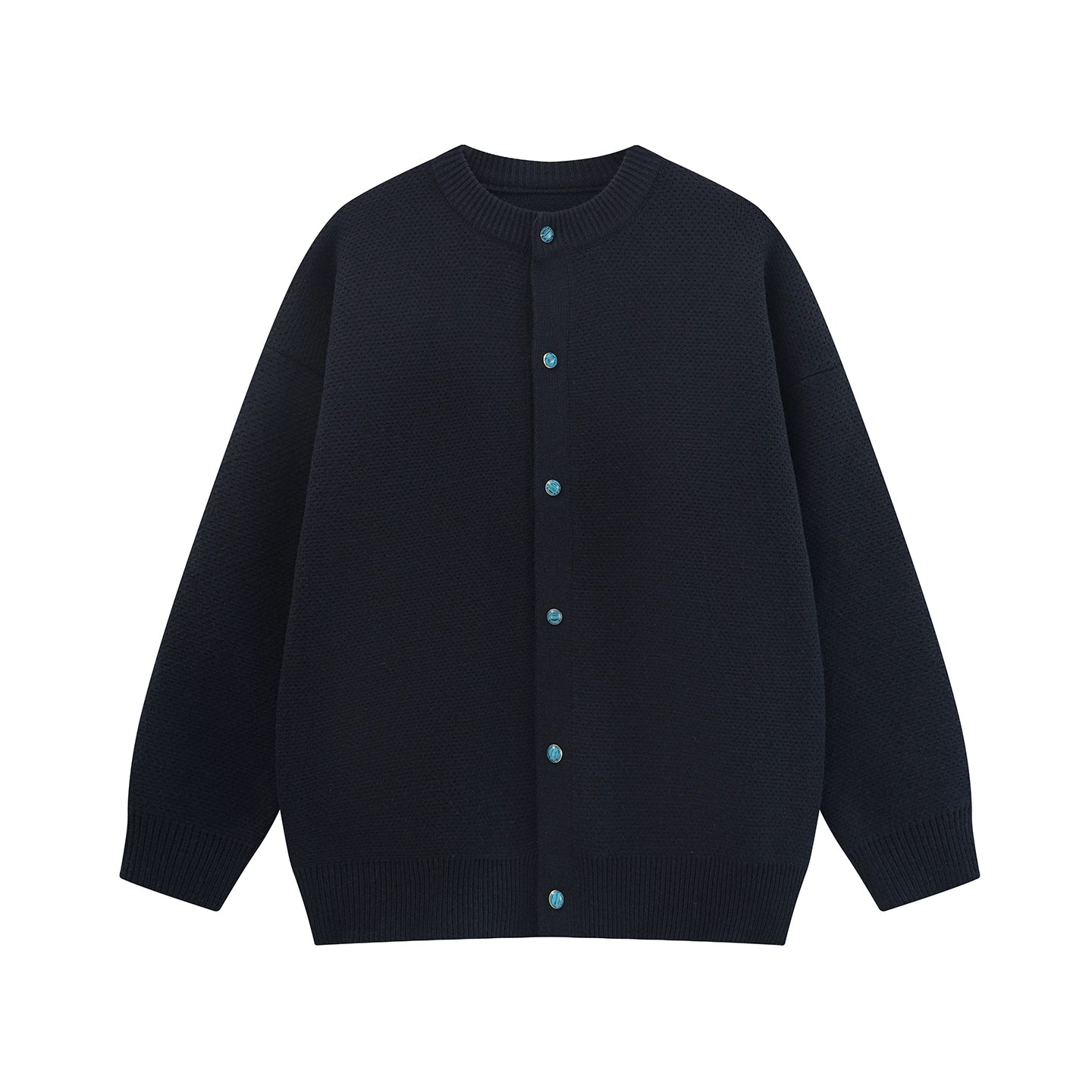 Contrasting button simple cardigan fff0287