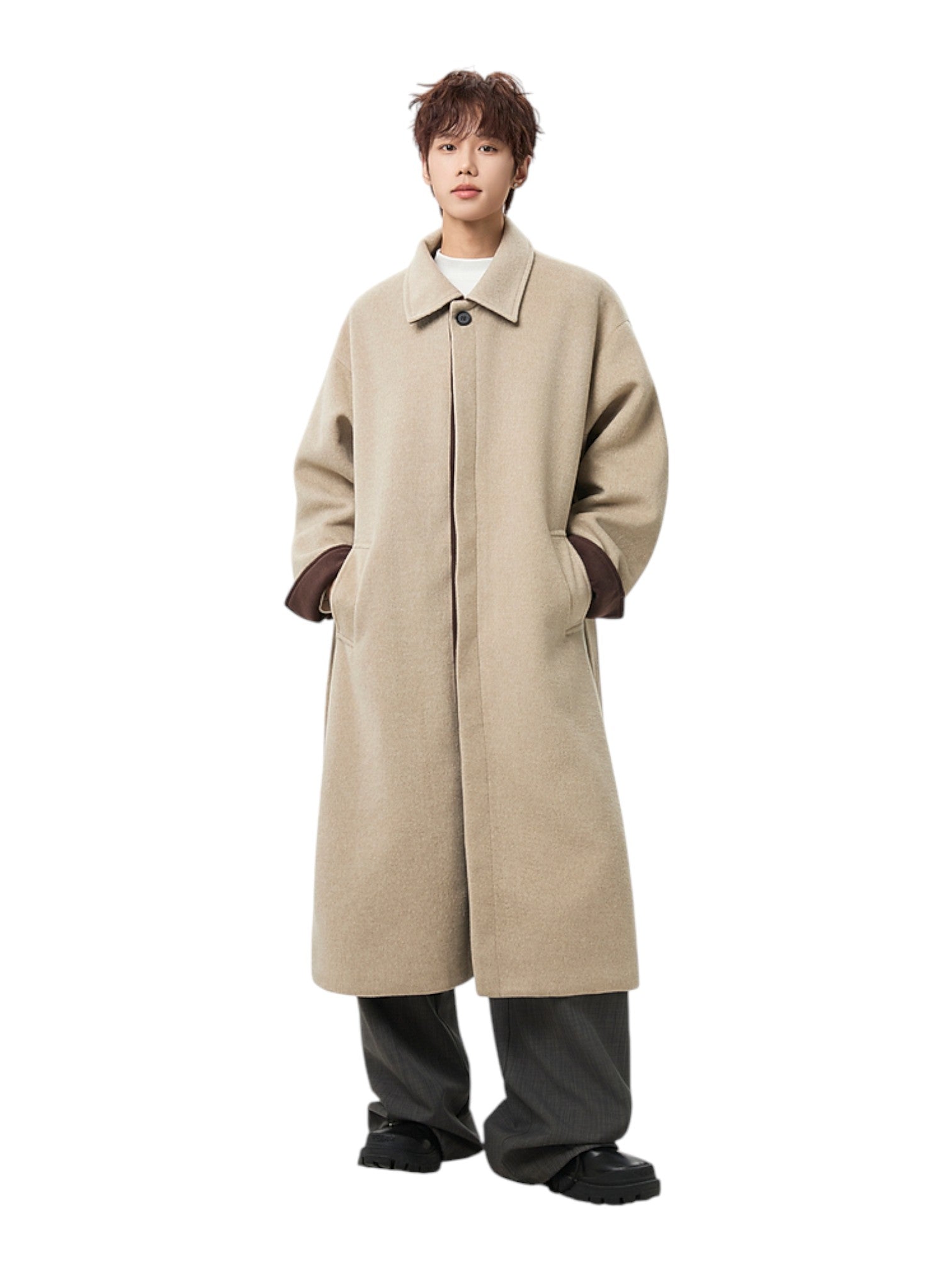 WOOL-BLEND MID-LENGTH COAT T0151