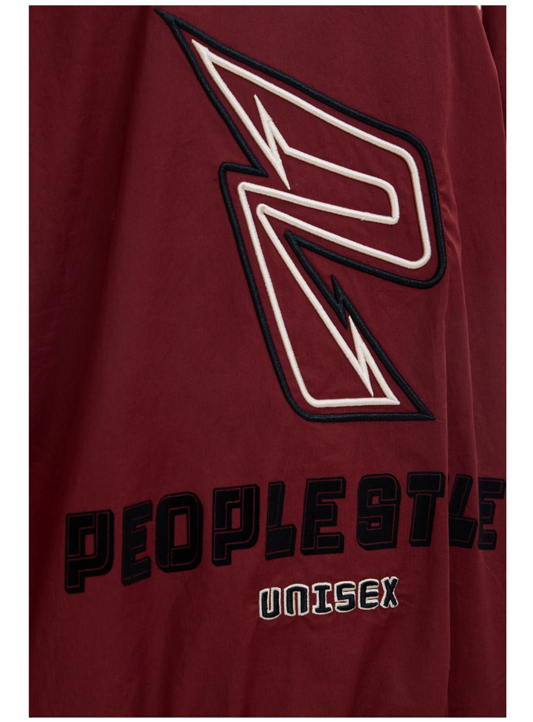 [PeopleStyle] Badge Embroidery Retro Sport V-Neck Sweatshirt S0216