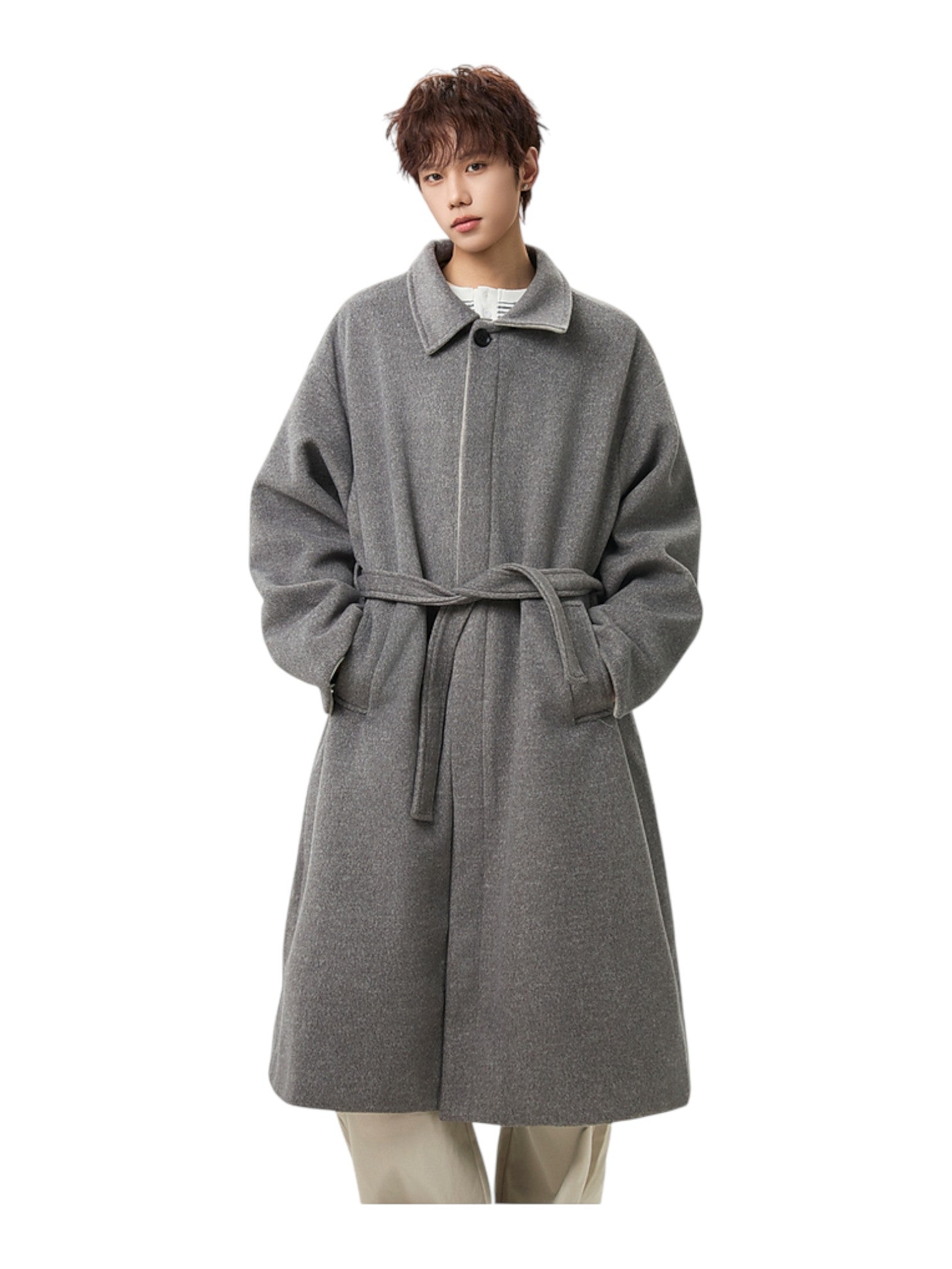 WOOL-BLEND MID-LENGTH COAT T0151