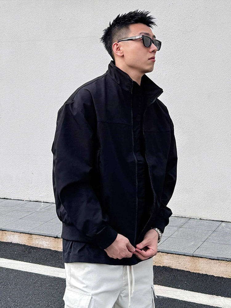WEATHER-RESISTANT STAND-COLLAR COACH JACKET T0142