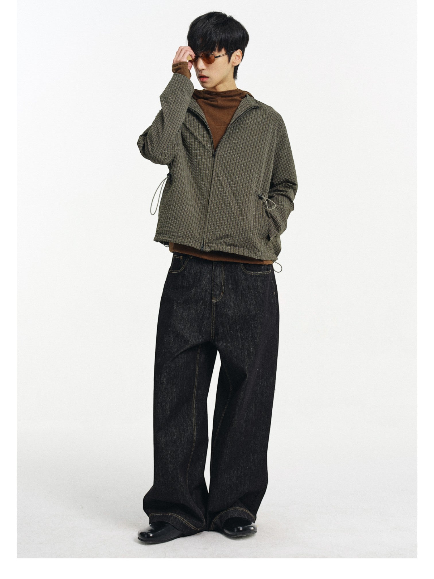 [DIMC] MESH TEXTURE HOODED JACKET T0174