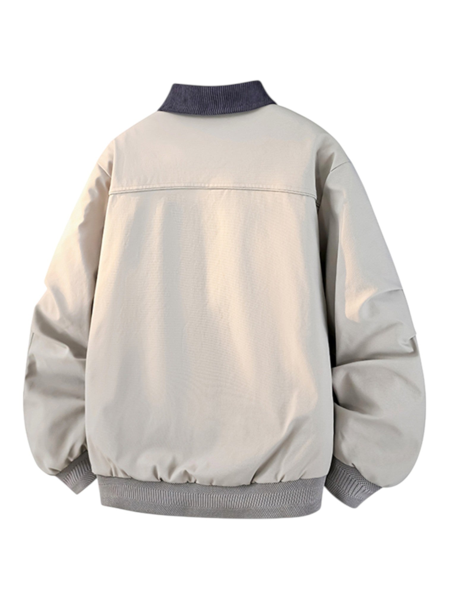 LAYERED-LOOK COLLARED DOWN JACKET T0148