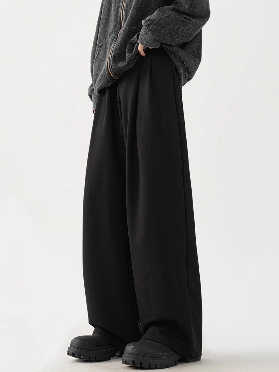 Black wide-leg trousers B0182