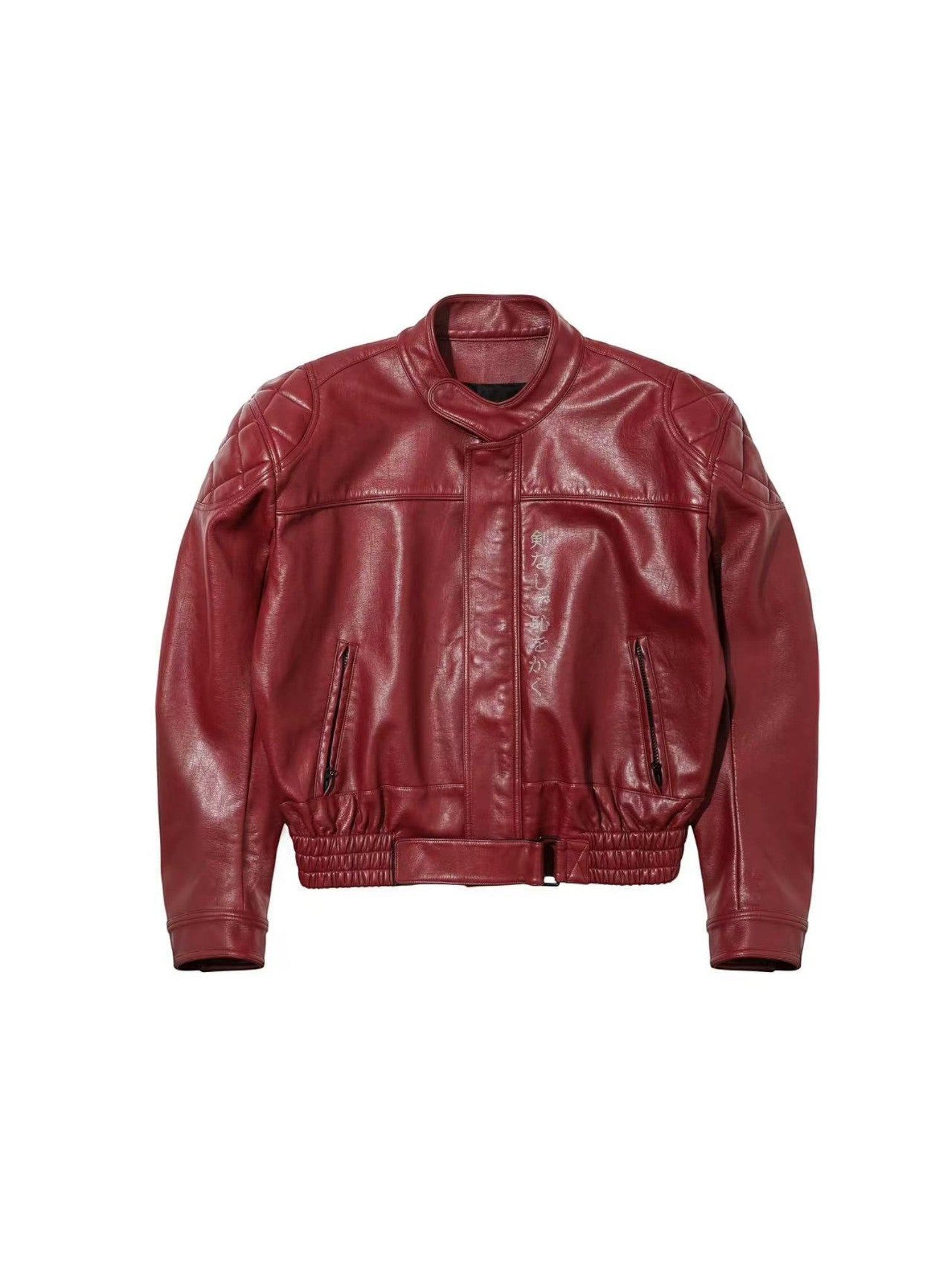 [REGEN ZONE] DRAGON-BLADE FAUX LEATHER JACKET T0176