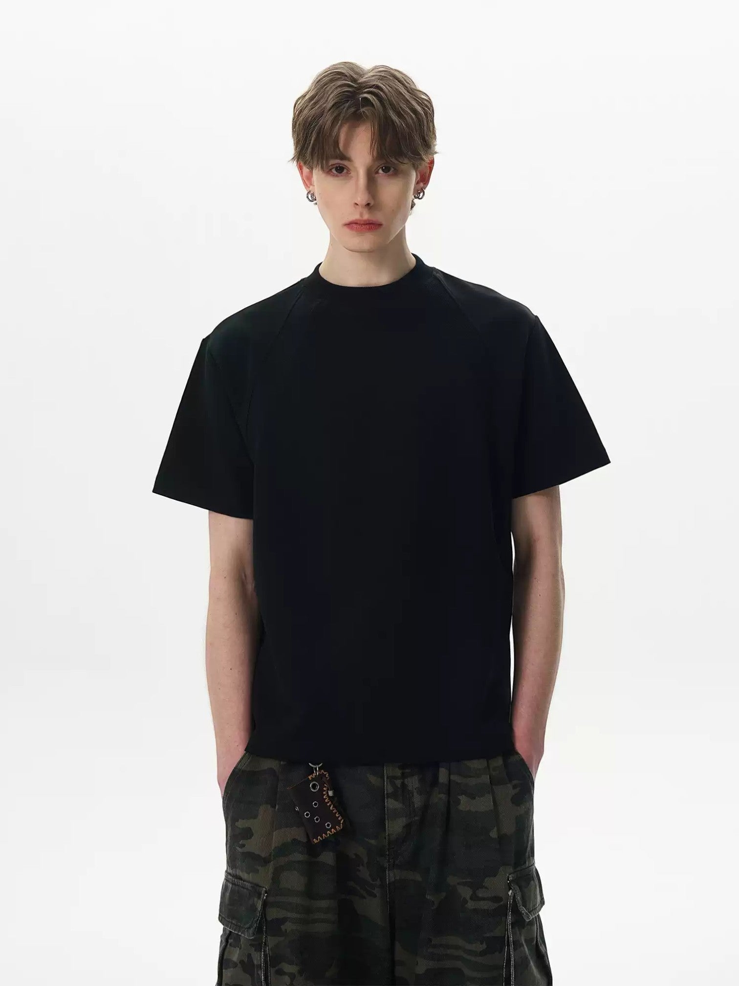 [Max Dstr] CLEANEDGE BOX-CUT COTTON T-shirt J0107