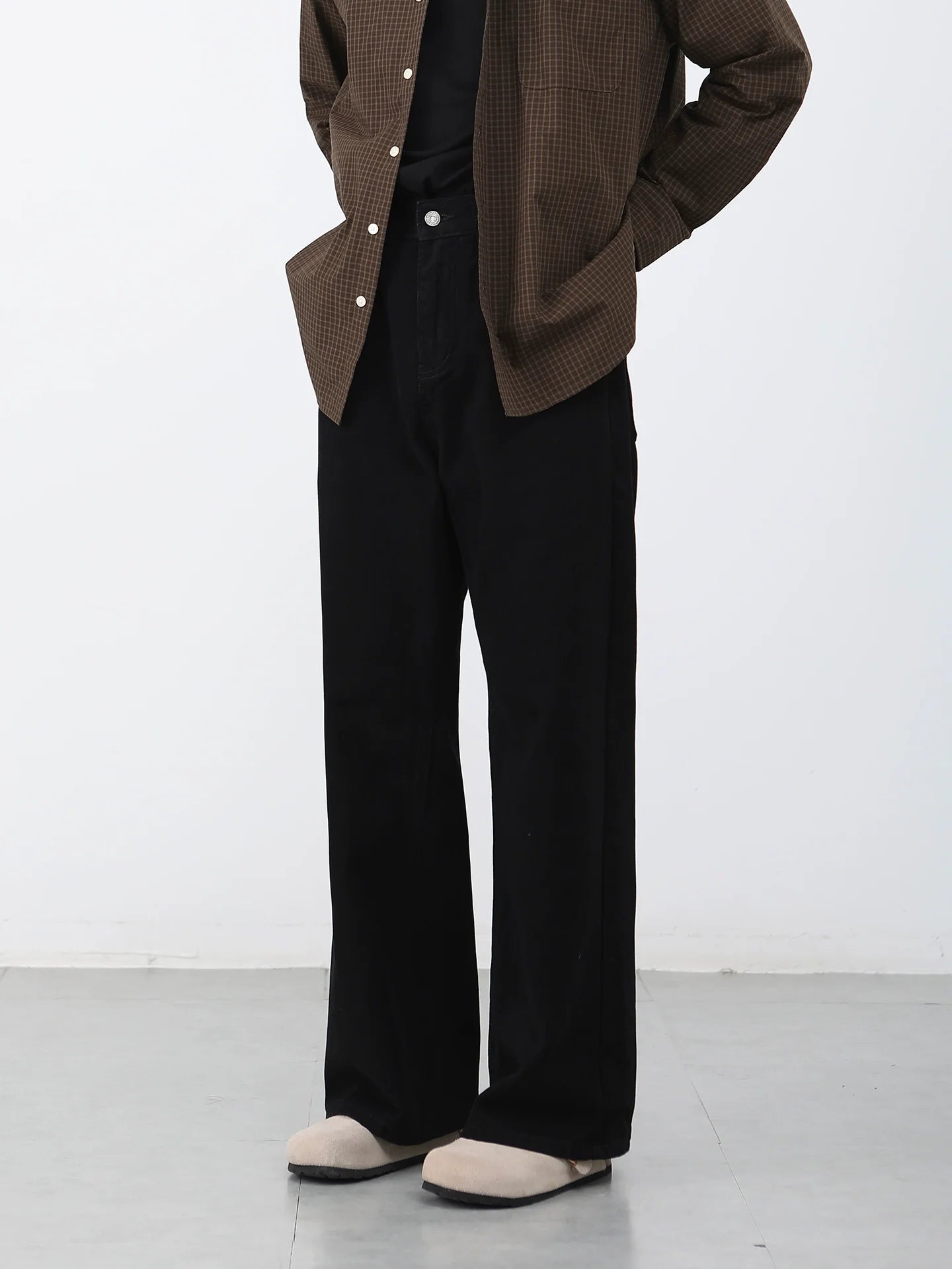 Black Jeans Men's Straight Casual Pants B0315