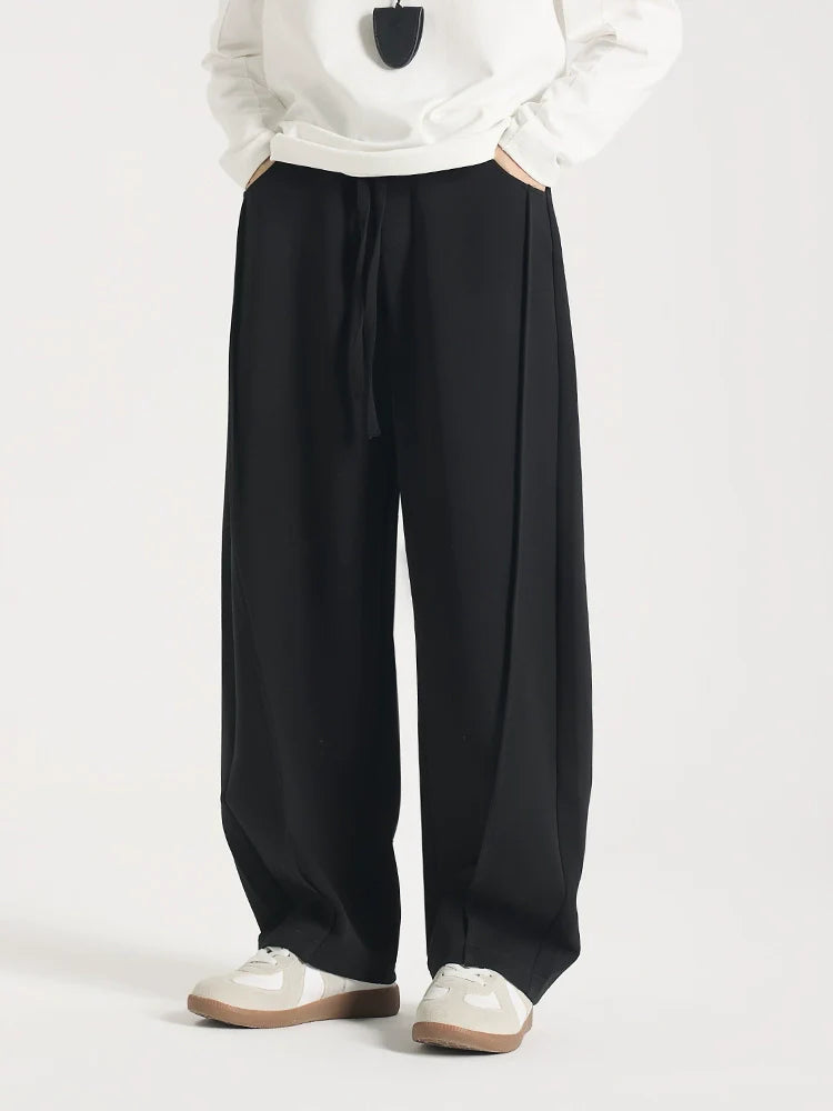 Wuyu 25cleanfit autumn and winter loose simple sweatpants scimitar silhouette casual pants B0326