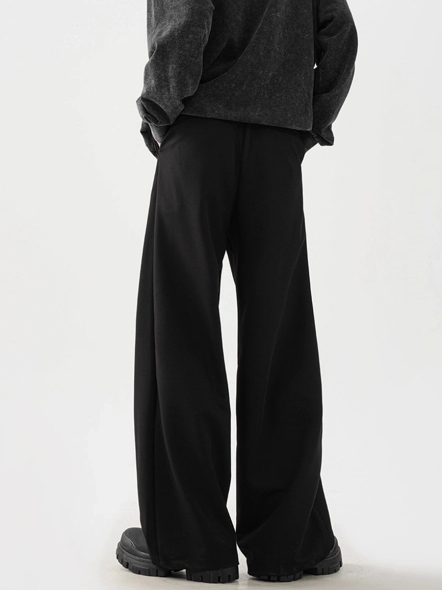 Black wide-leg trousers B0182