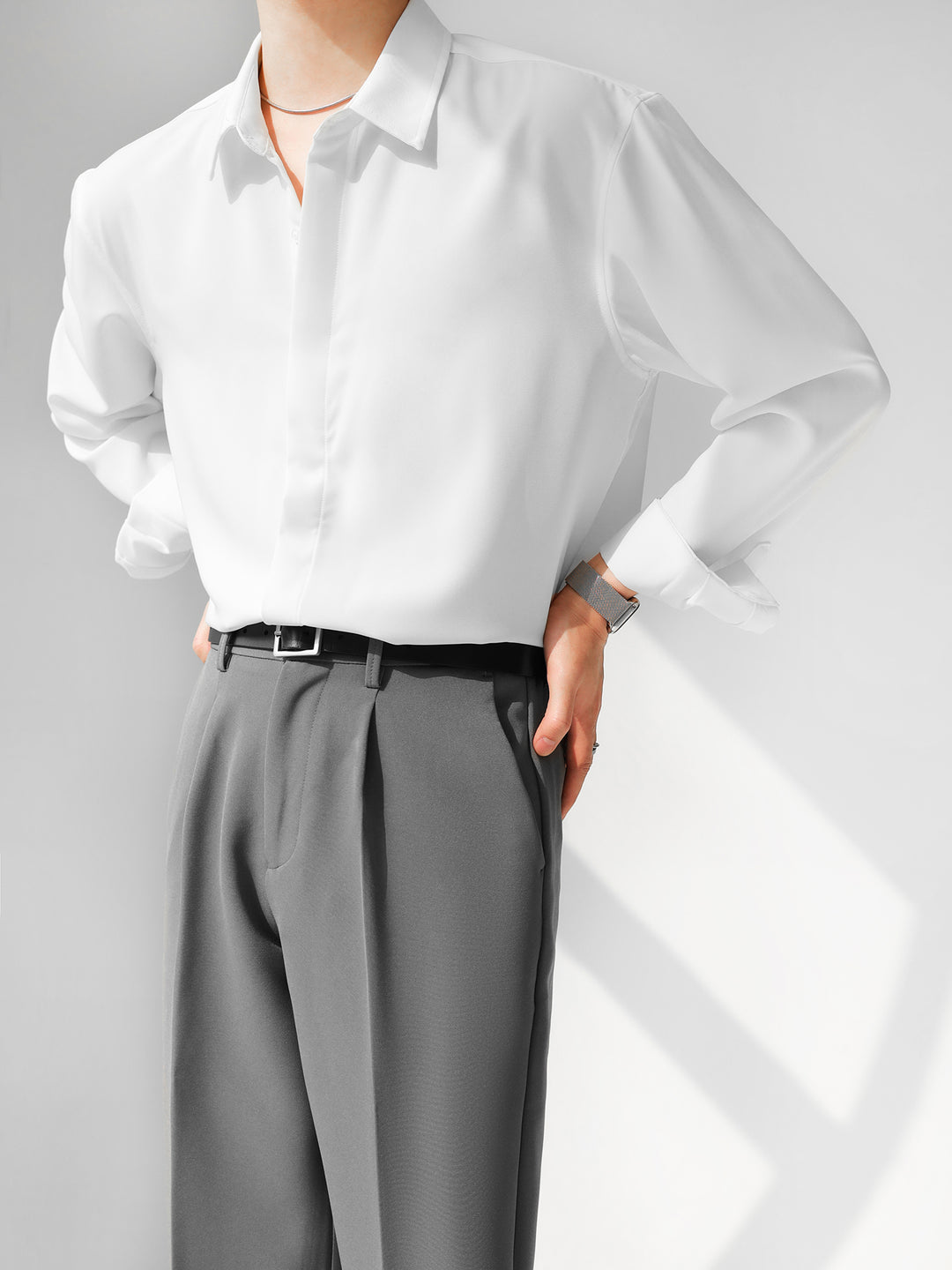 [HOHO] Simple Design Shirt J0133