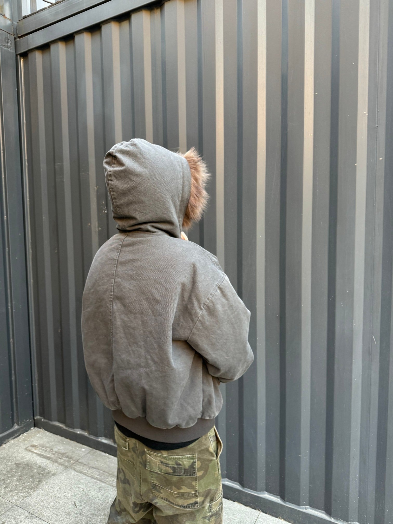 [Hermit] MULTI-ZIP FUR TRIM PADDED JACKET T0175