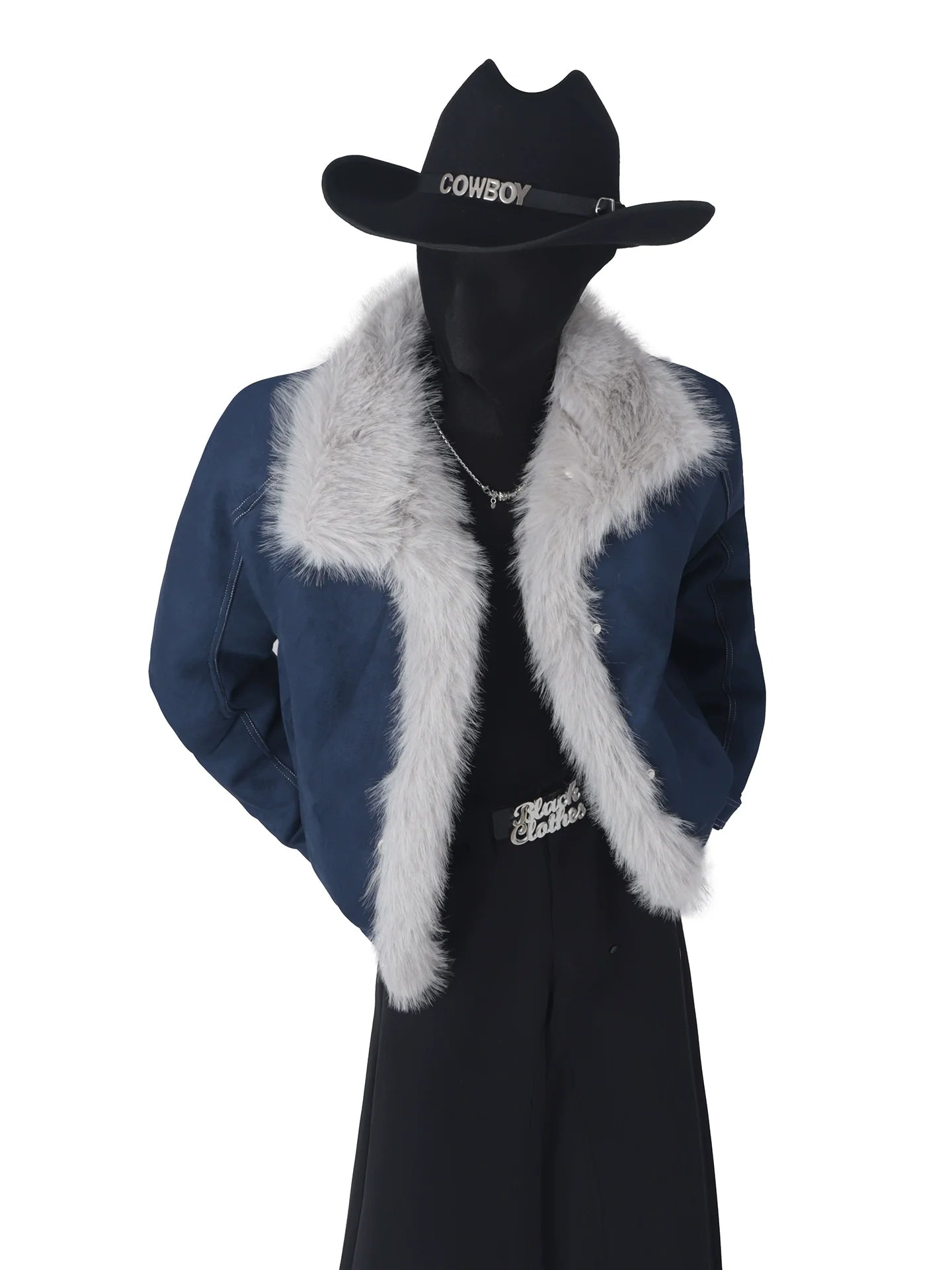 Winter mountain carving suede thickened sweater neck cotton-padded coat men's design sense imitation fur cotton clothes tide T0193