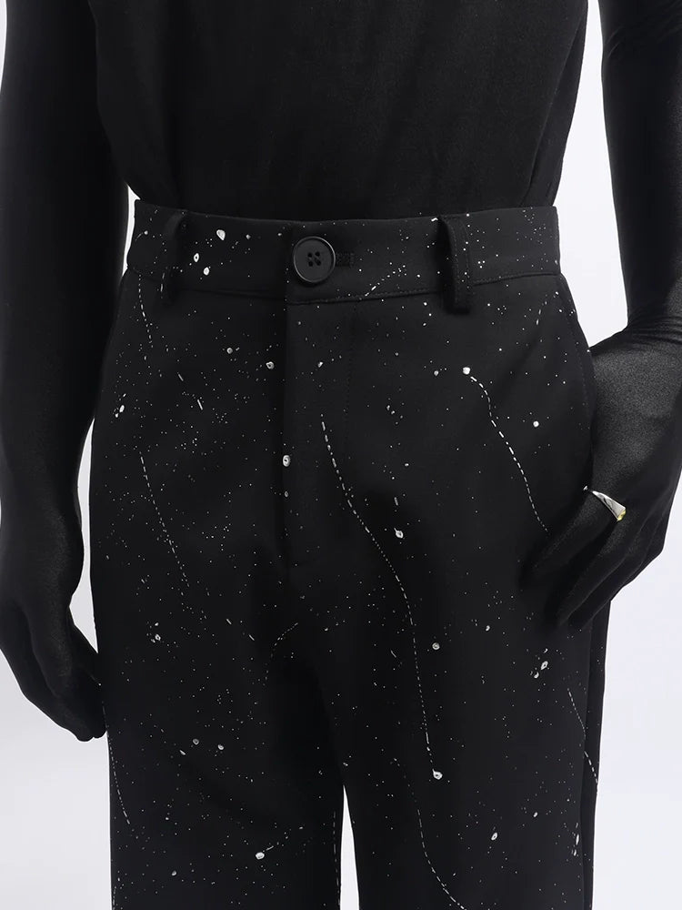 Black clothes high sense full of stars design blazer handsome fashion niche men's suit tide R011
