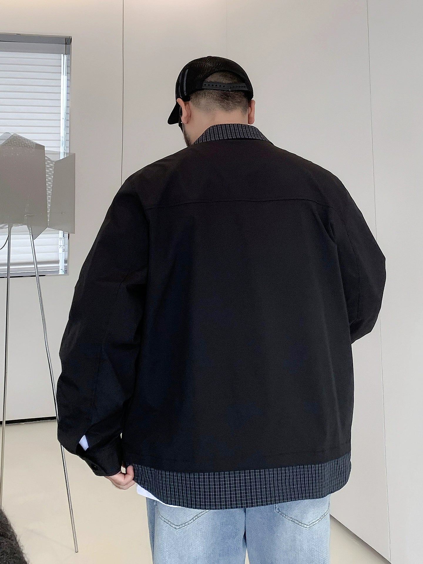 Large size spliced jacket T0297