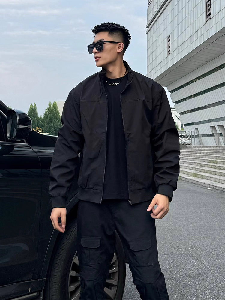 WEATHER-RESISTANT STAND-COLLAR COACH JACKET T0142