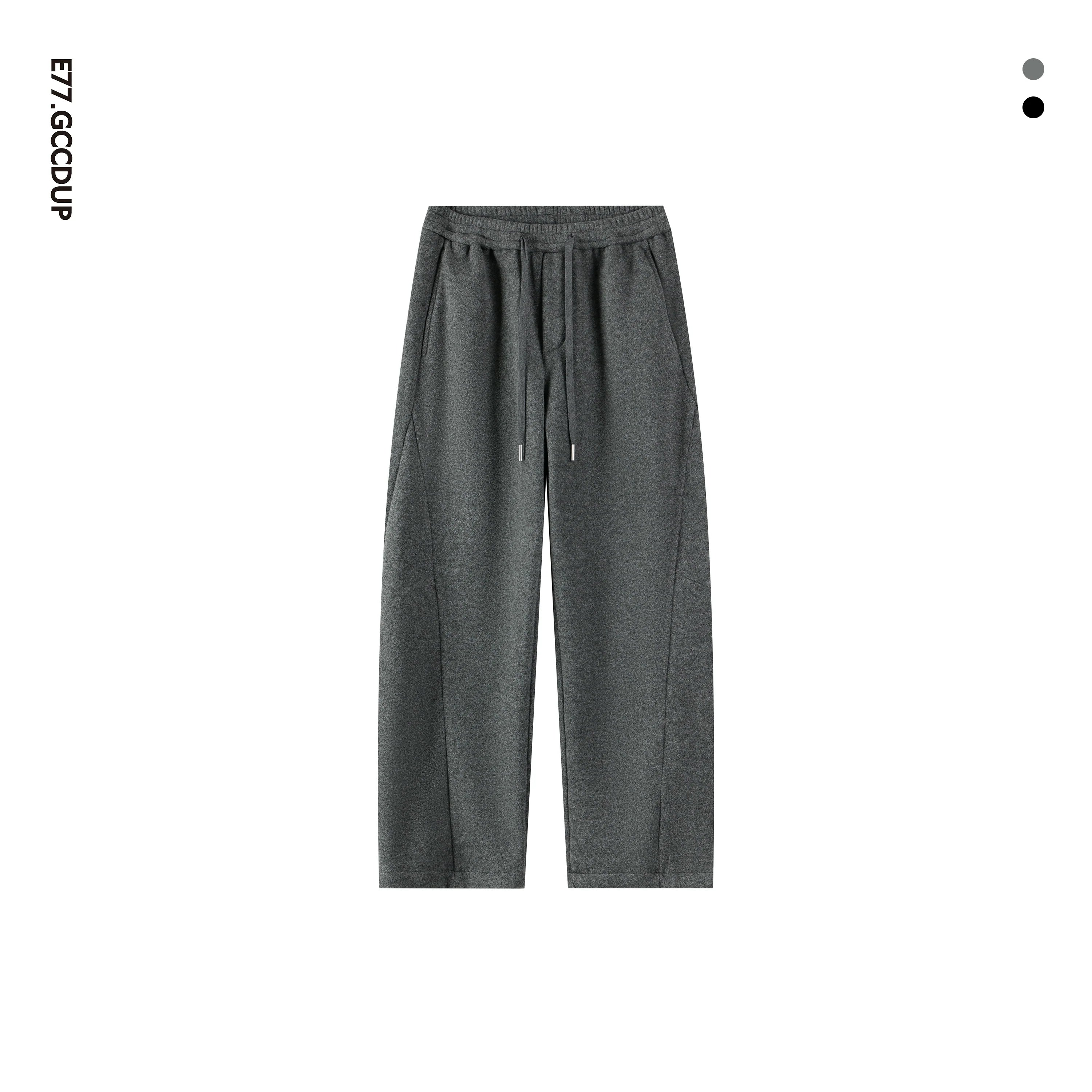 Kangaroo sweater heavy double stream spinning terry cloth stacked wear velvet kangaroo hooded sweater set S0177