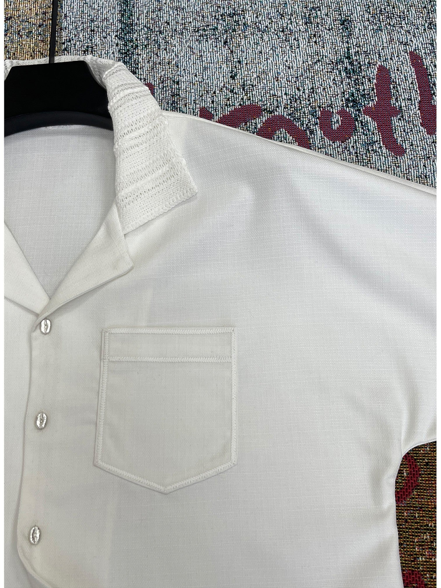 [FDM] WAVE TEXTURE RELAXED CUBAN COLLAR shirt J0139