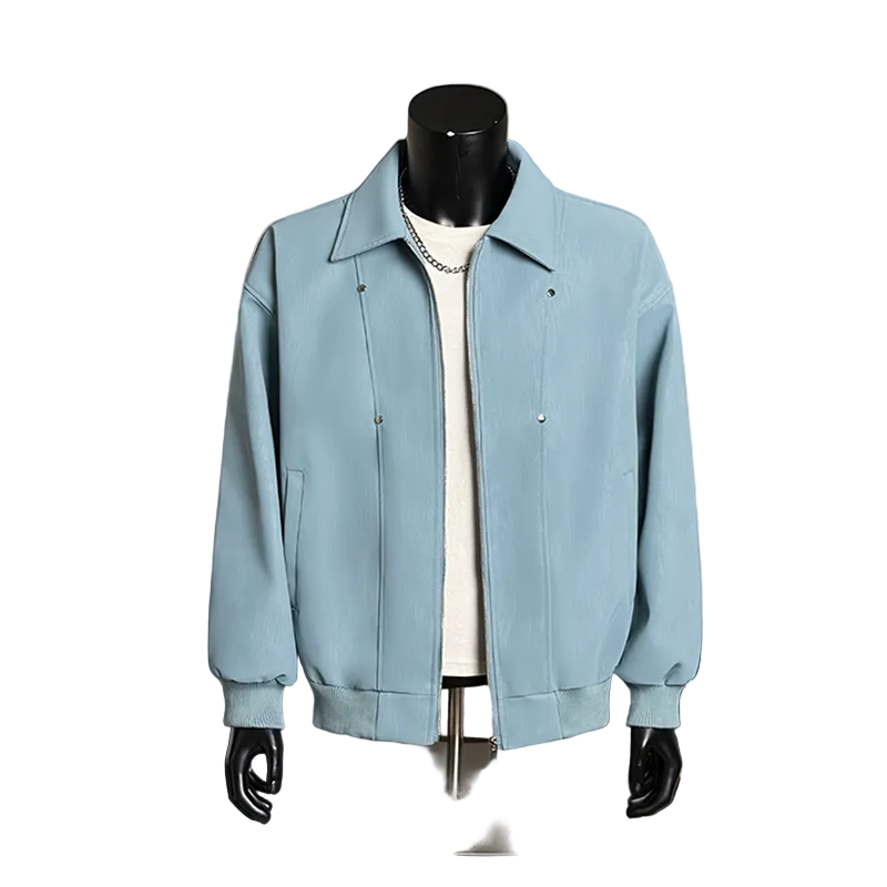 Rivet deconstructed leather jacket FE0700