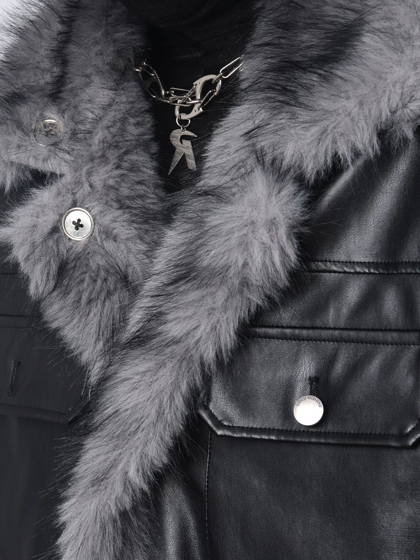 Premium big fur collar jacket FE0706