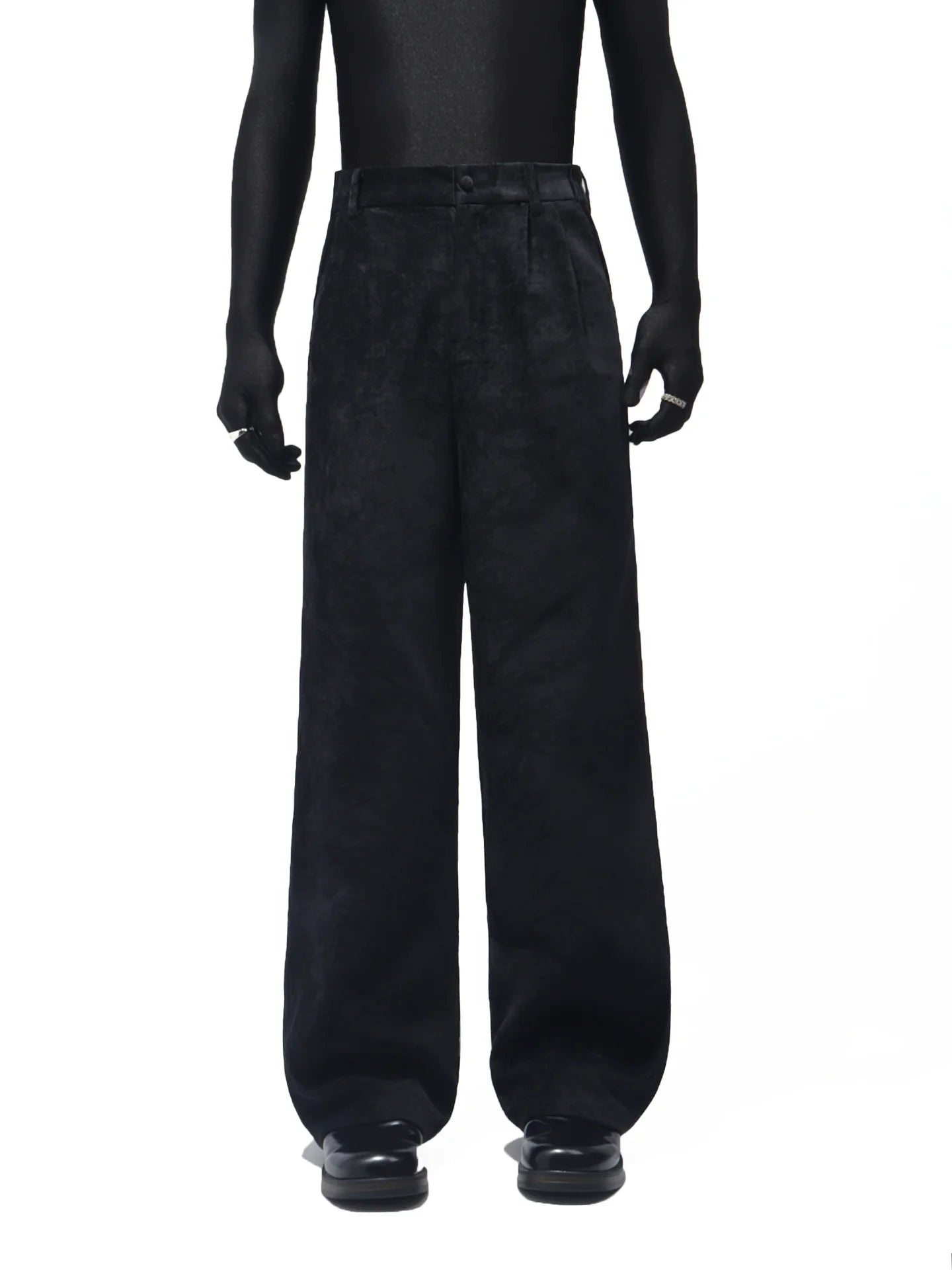 Autumn and winter chenille suit men's Korean version of ruffian handsome corduroy splicing blazer R015