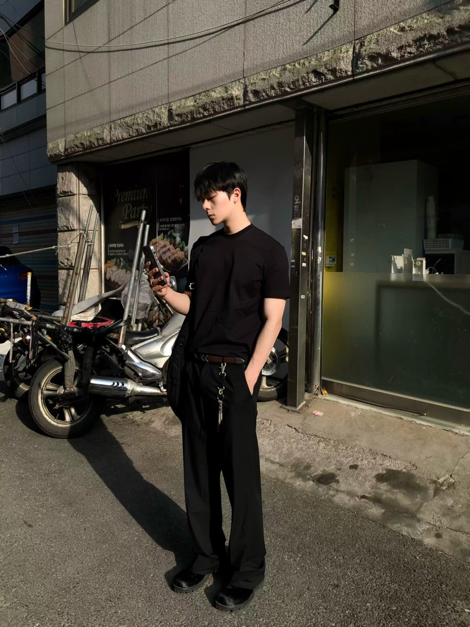 [Hermit] SILK-BLEND MICROTEXTURE Ｔ-shirt J0138