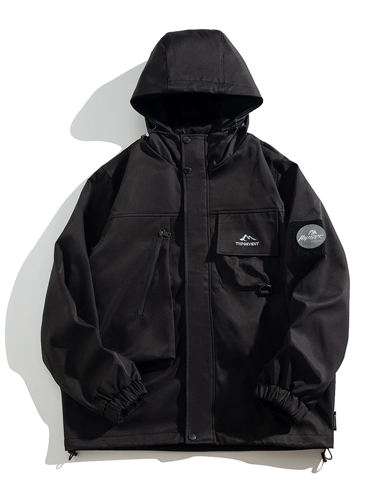 Large size casual hooded jacket T0298