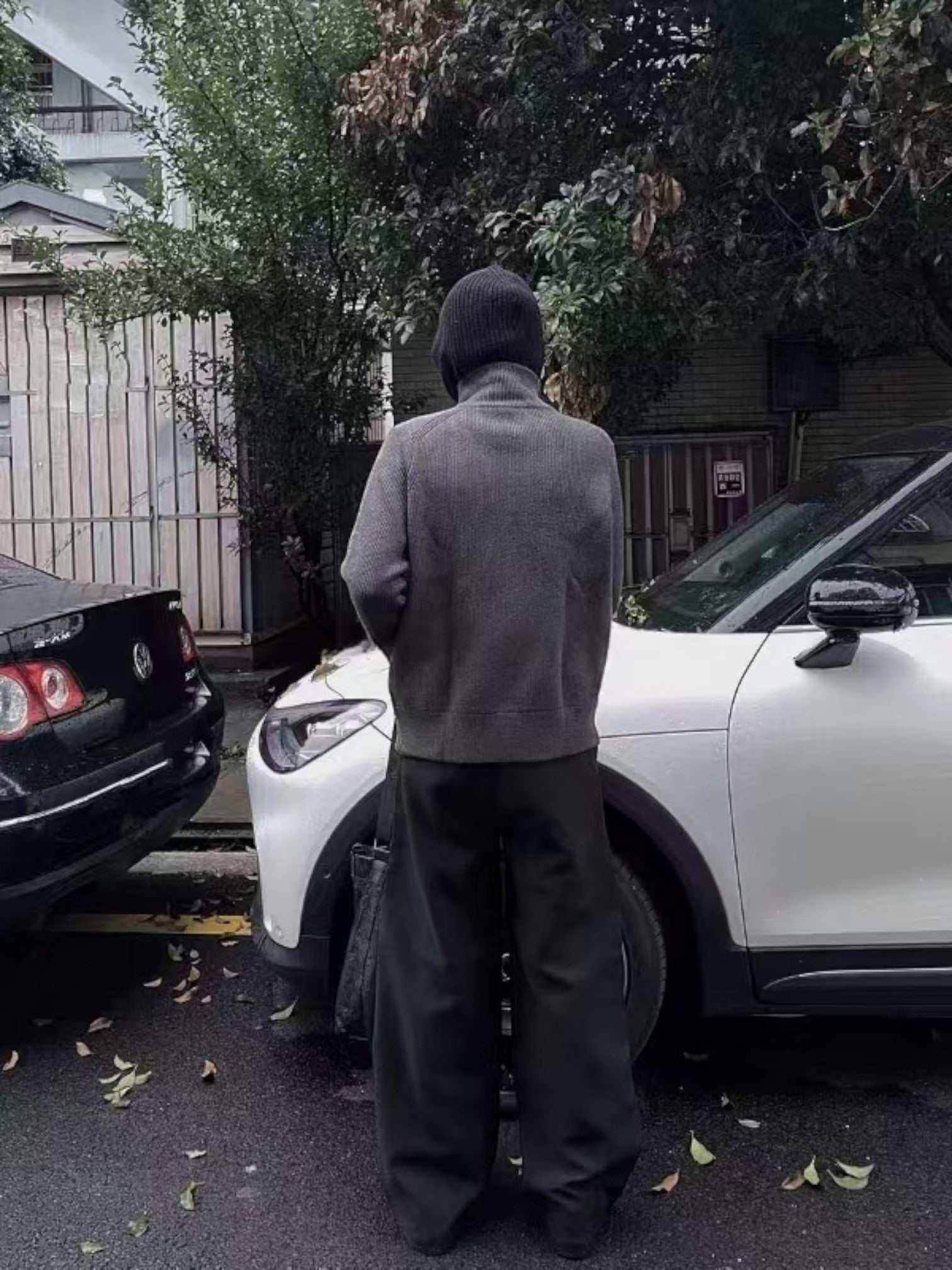 [WXB] KOREAN RIBBED ZIP-UP HIGH COLLAR shirt T0203