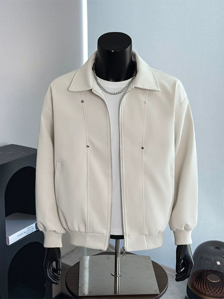 Rivet deconstructed leather jacket FE0700