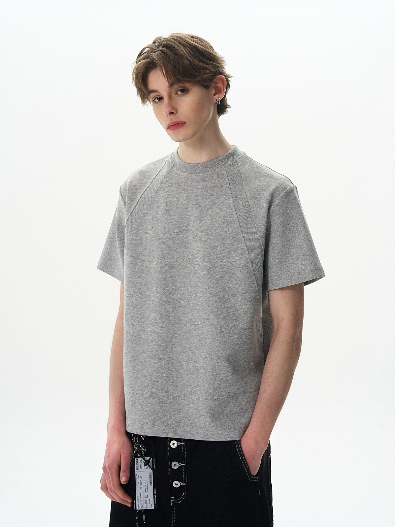 [Max Dstr] CLEANEDGE BOX-CUT COTTON T-shirt J0107