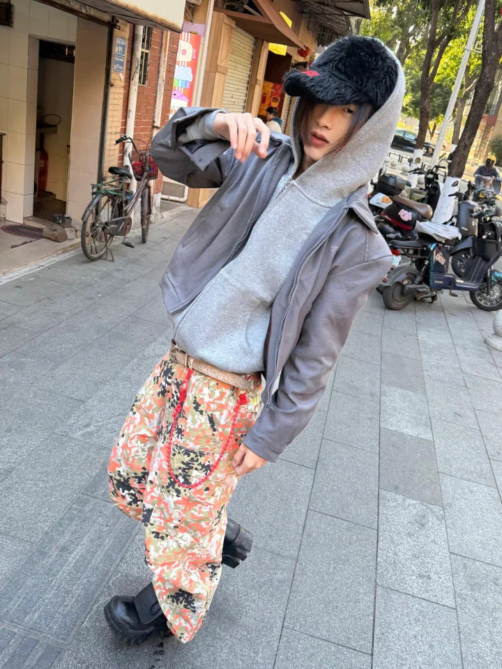 [FLAT ROOM] HEAVYWEIGHT BOX FIT ZIP HOODIE S0215