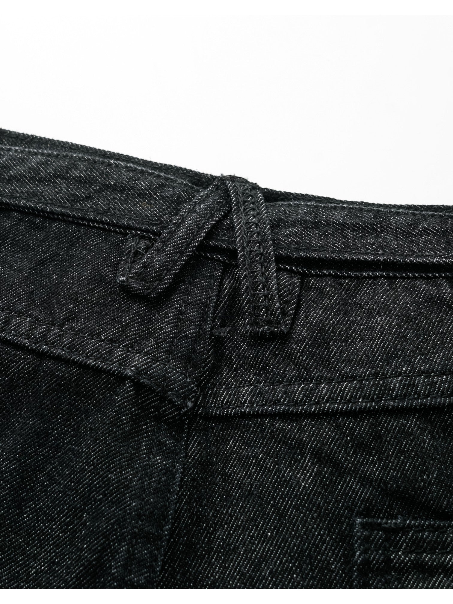 [SINONOME] DRAWSTRING A-CUT HEAVY JEANS B0303