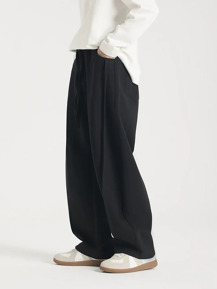 Wuyu 25cleanfit autumn and winter loose simple sweatpants scimitar silhouette casual pants B0326