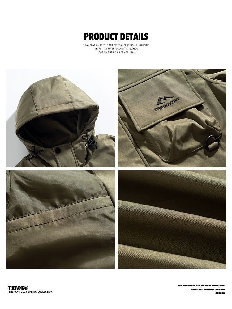 Large size casual hooded jacket T0298