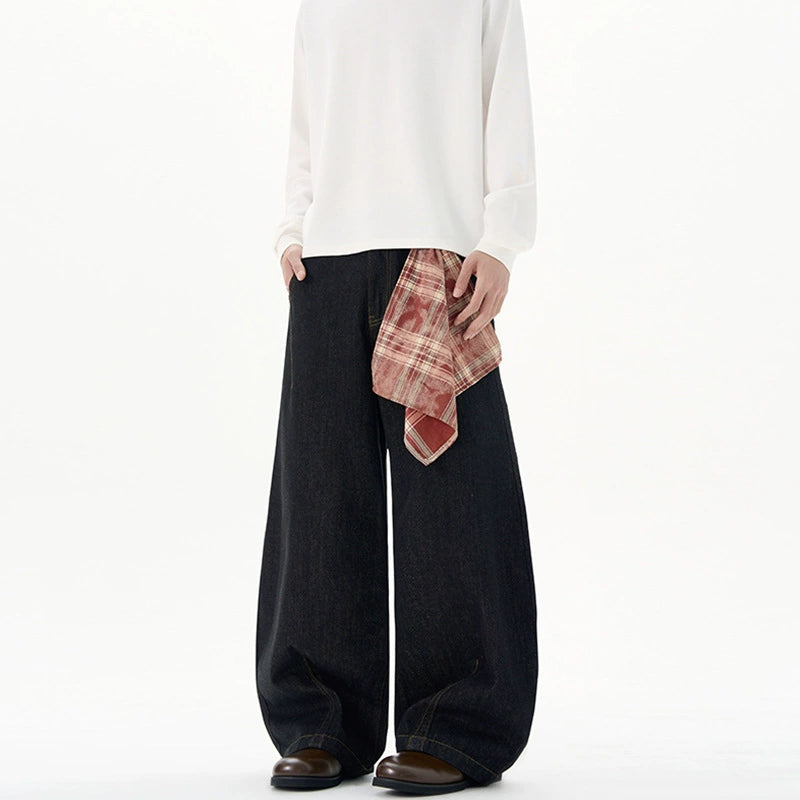 American original cow black jeans removable square towel B0391