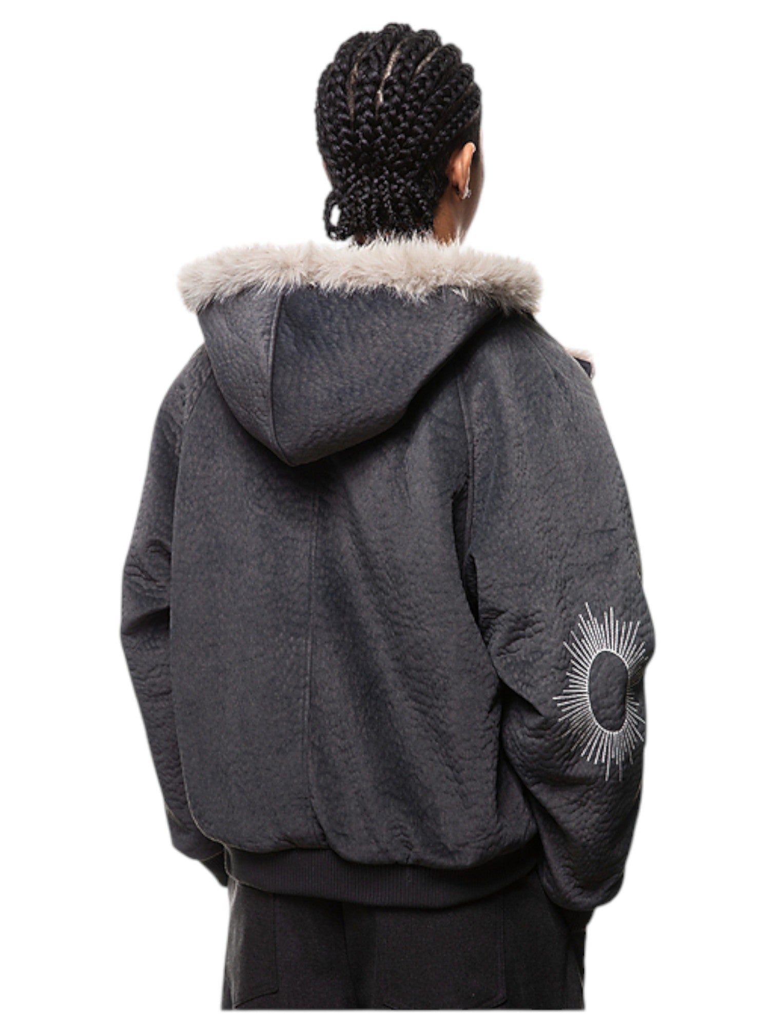 FAUX FUR-COLLAR PADDED JACKET T0144