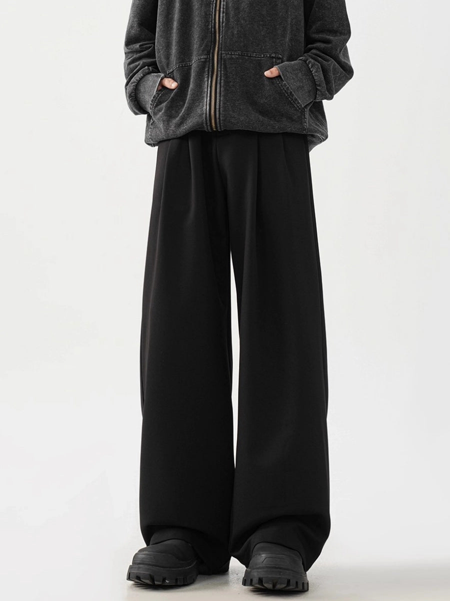 Black wide-leg trousers B0182