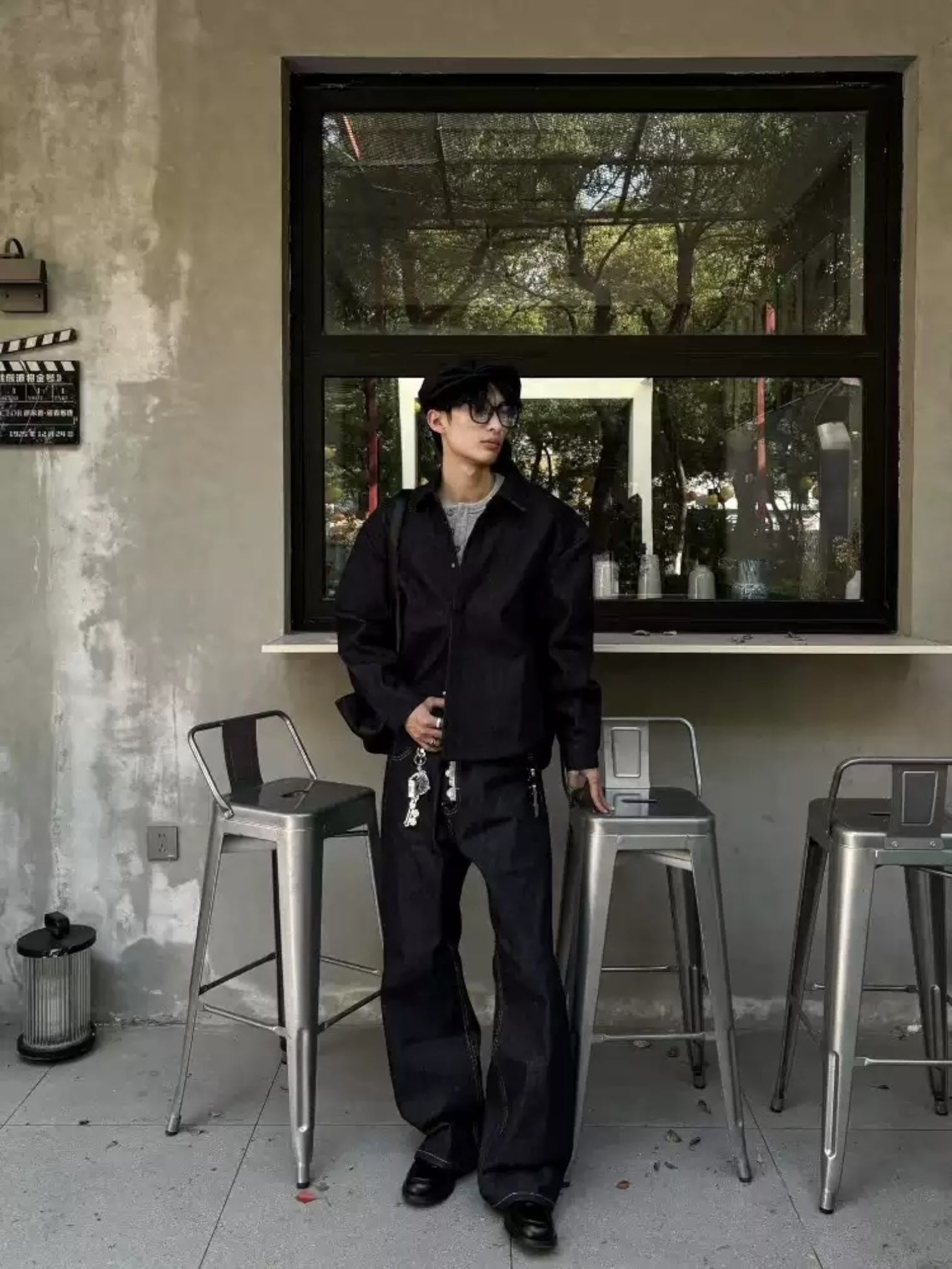 [DECEYE] DISTRESSED A-CUT DENIM JEANS B0304