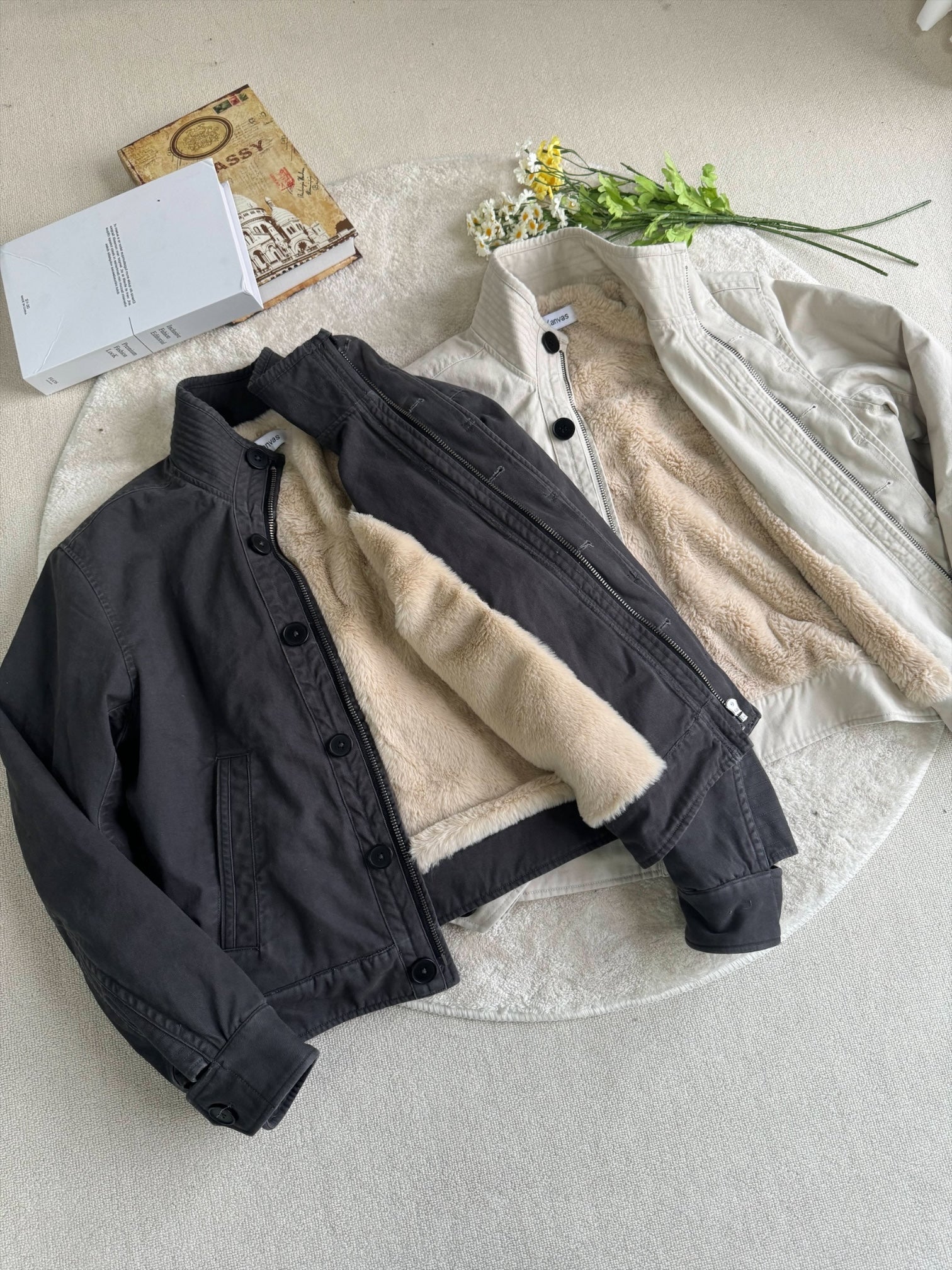 [XANVAS] FLEECE-LINED WORK JACKET T0173