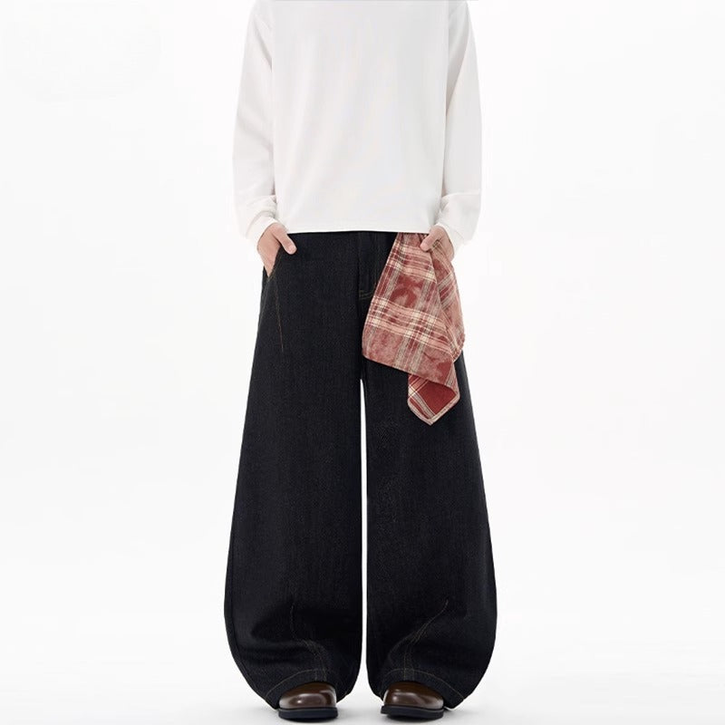 American original cow black jeans removable square towel B0391