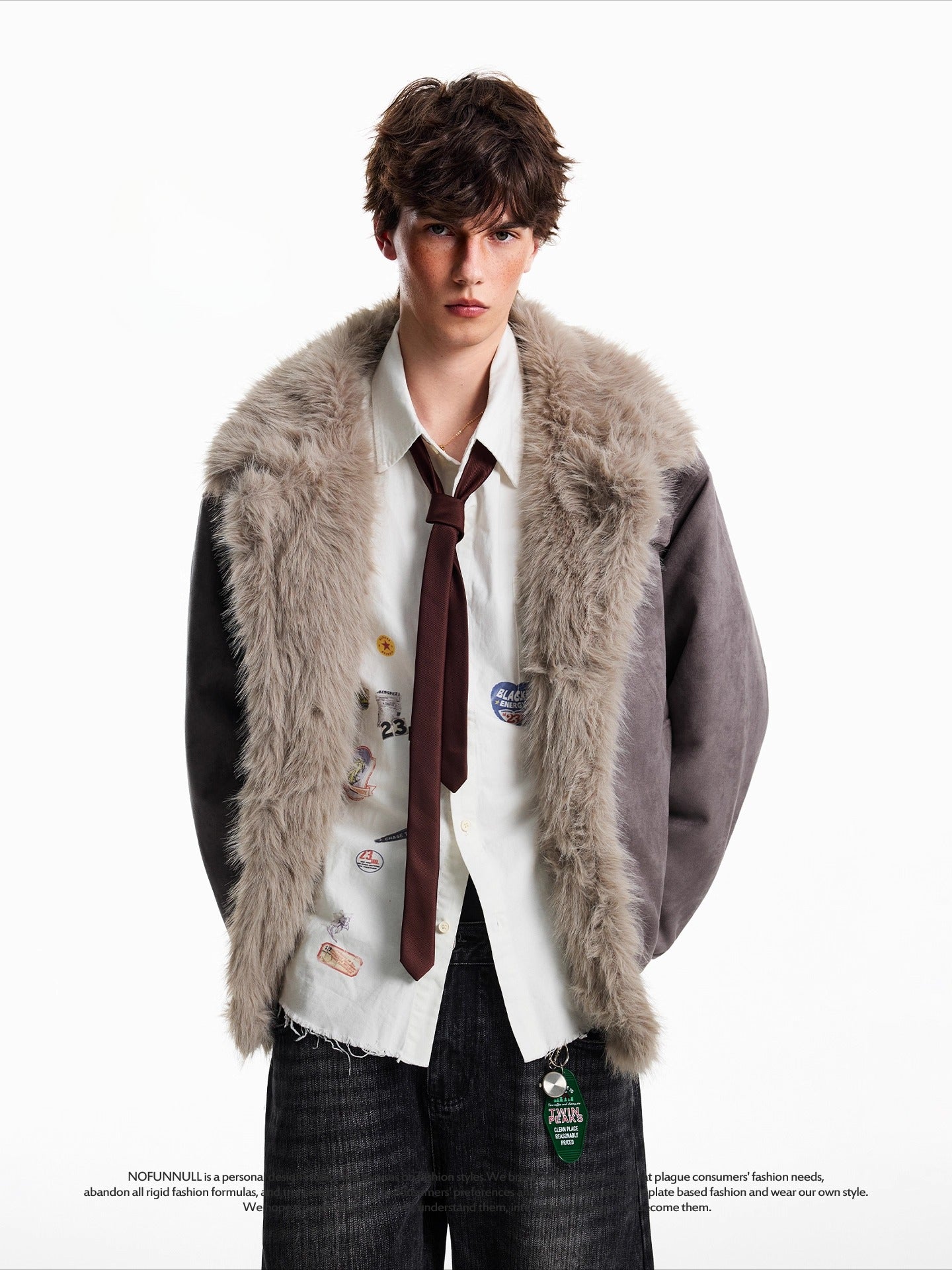 Sweater neck cotton coat T0081