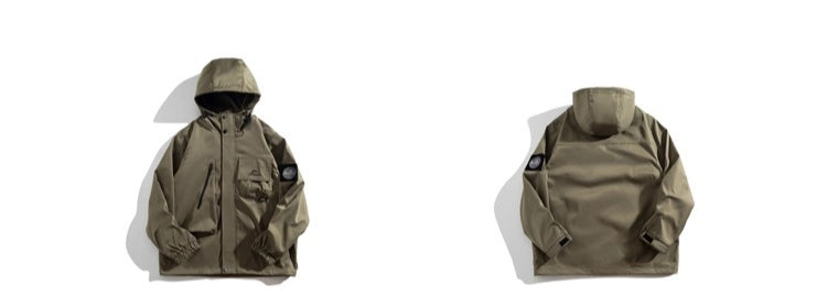 Large size casual hooded jacket T0298