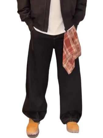 American original cow black jeans removable square towel B0391