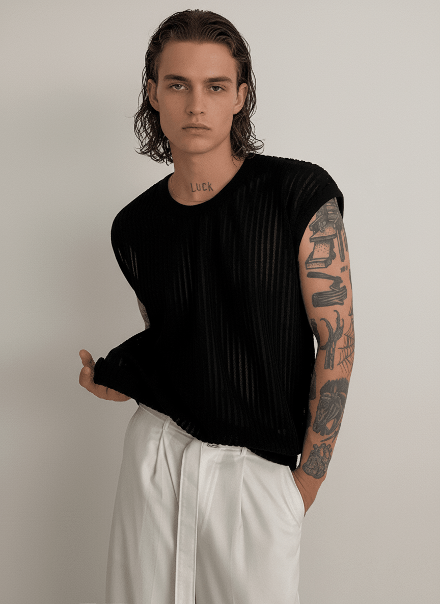 [MRCYC] Round Neck Sleeveless T-shirt J0109