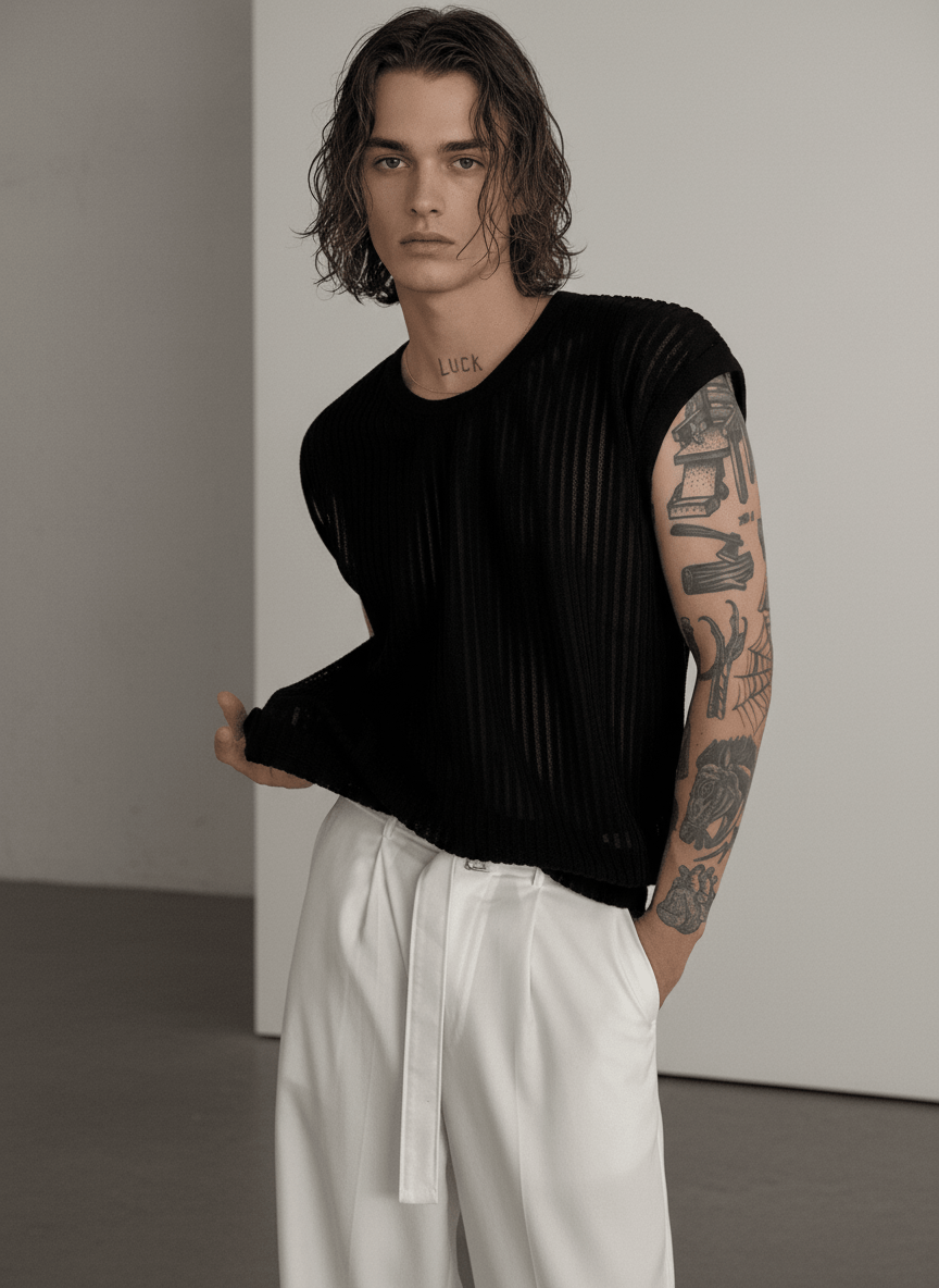 [MRCYC] Round Neck Sleeveless T-shirt J0109