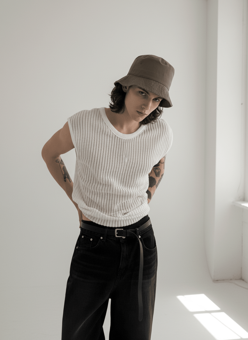 [MRCYC] Round Neck Sleeveless T-shirt J0109