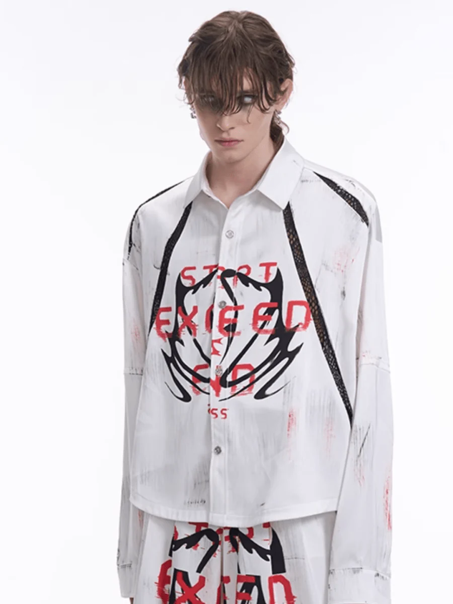 [STARTEXCEEDEND] Skeleton printing LOGO Jacket + Bottoms S0161